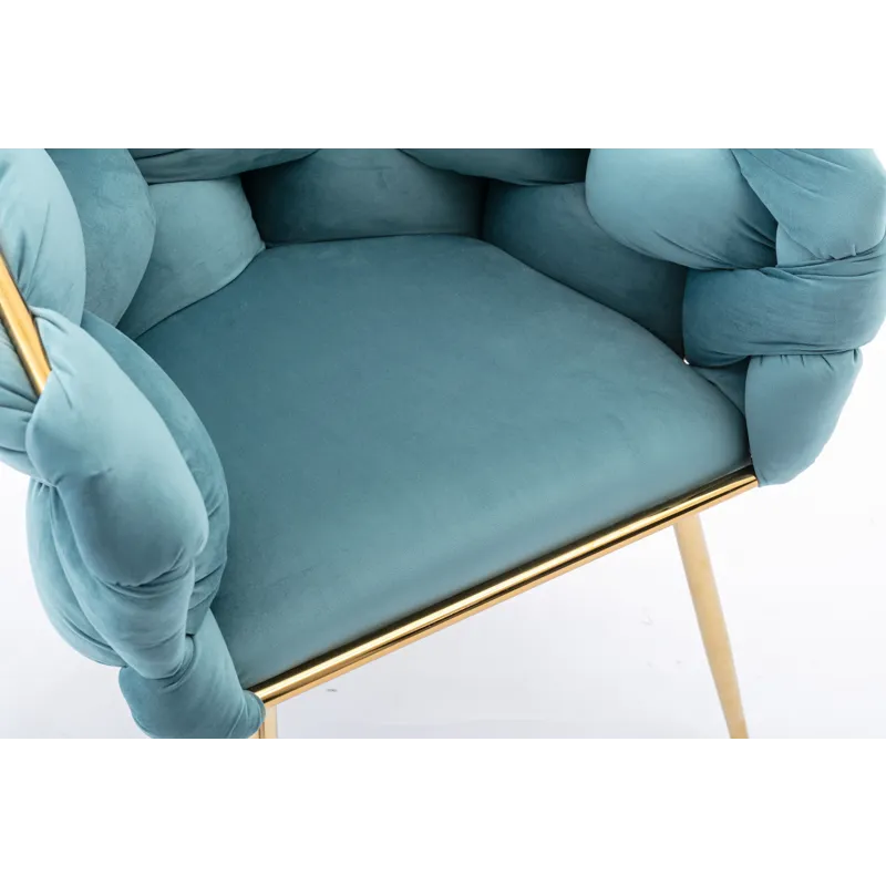 Luxury Modern Simple Leisure Velvet Single Sofa Chair Bedroom Lazy Person Household Dresser Stool Ma