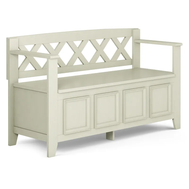 Amherst - Entryway Storage Bench - Antique White