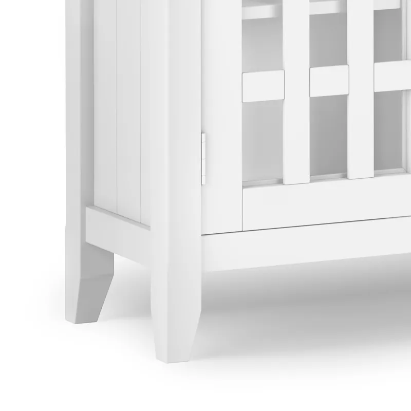 Bedford - Low Storage Media Cabinet - White