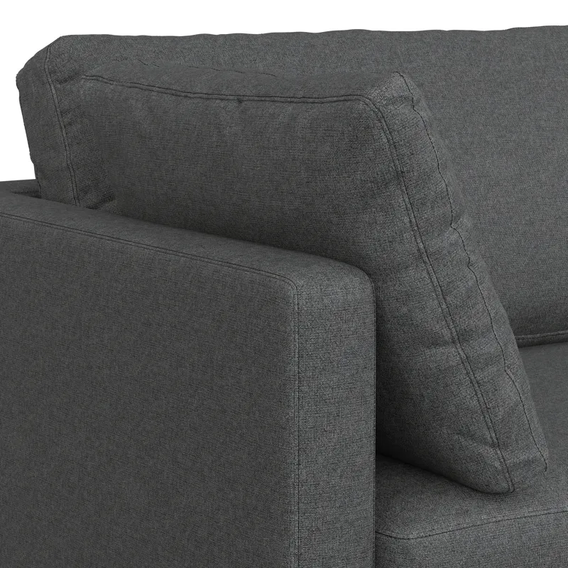 Ava - 90\" Mid Century Sofa - Pebble Gray