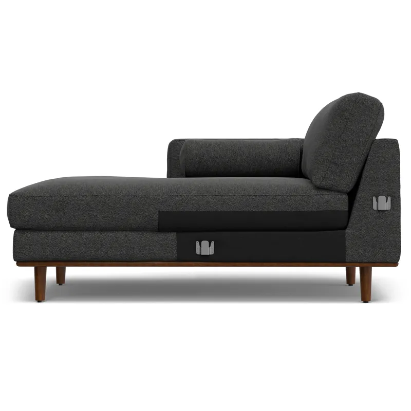 Morrison - Left Sectional Sofa - Charcoal Gray