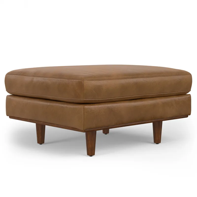 Morrison - 89\" Sofa and Ottoman Set - Caramel Brown