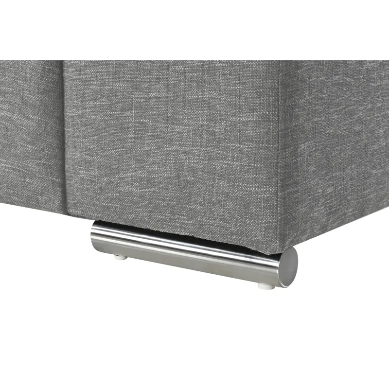 Gianna - Light Gray Woven Fabric Loveseat