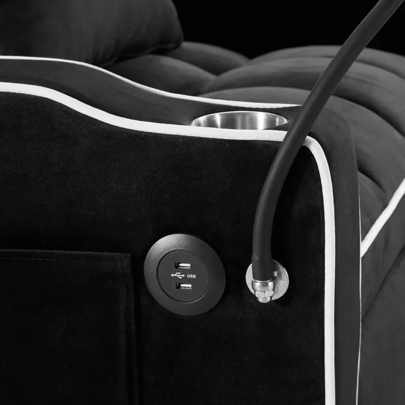 Convertible Sleeper Chair Sofa Bed Adjustable Pull Out Sleeper Chair Bed Multi-Pockets Folding Sofa 