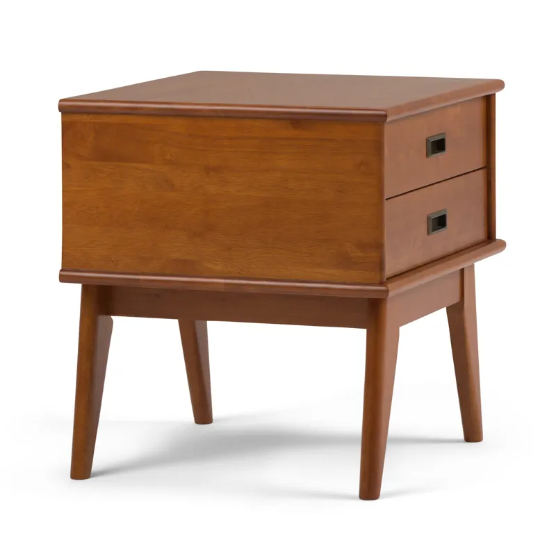 Draper - Mid Century Side Table - Teak Brown