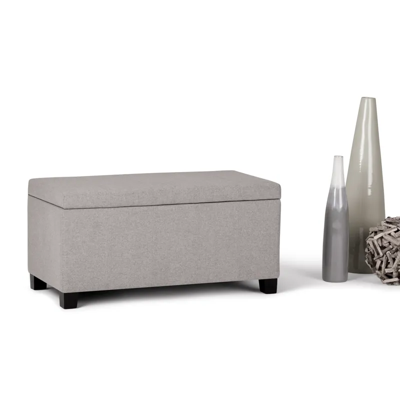 Dover - Storage Ottoman Bench - Cloud Grey