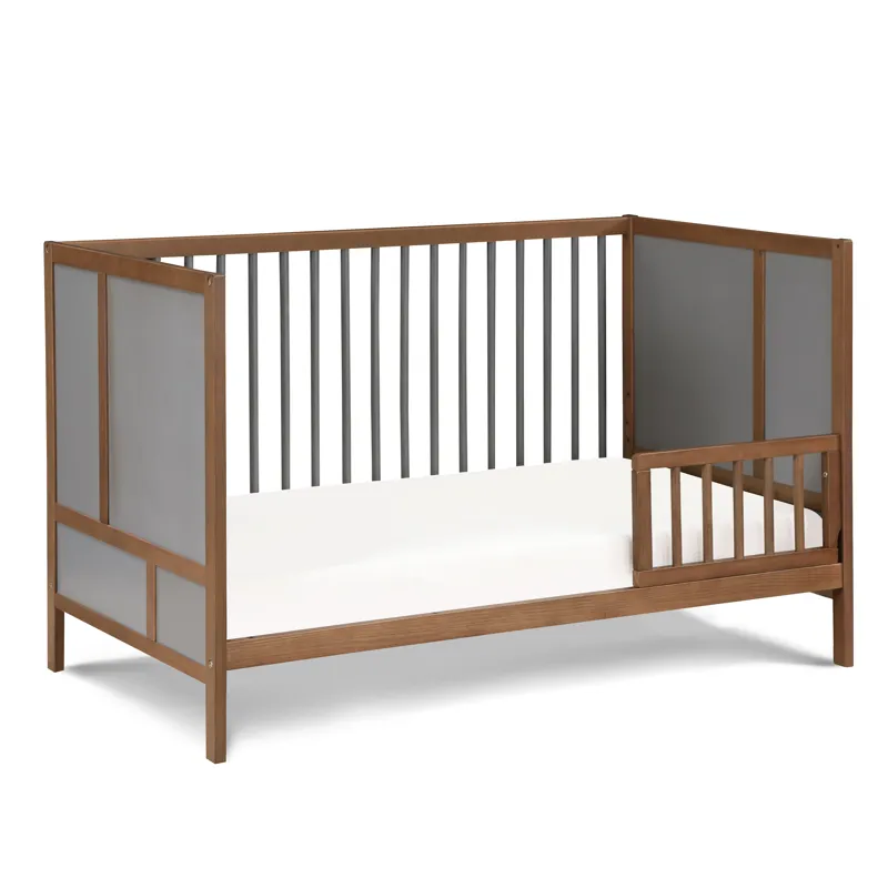 Pixie Finn - 3-in-1 Crib - Walnut/Charcoal