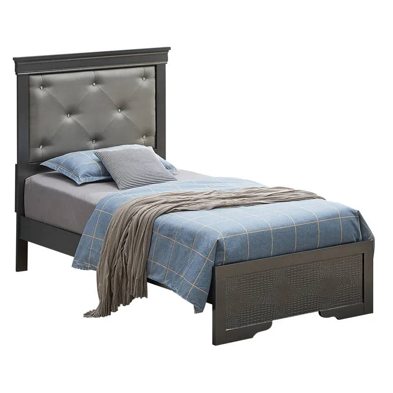 Lorana - G6502B-TB2 Twin Bed - Metalic Black