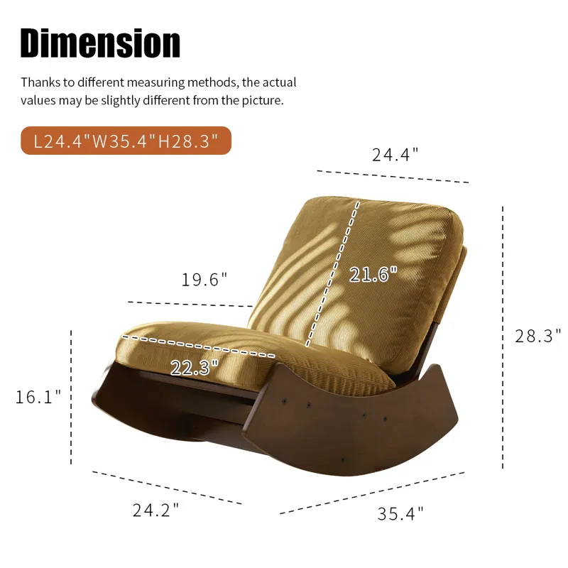 Comfortable Glider Rocking Chair, High-Quality Upholstery Glider Chair, Solid Wood Frame, Perfect Fo