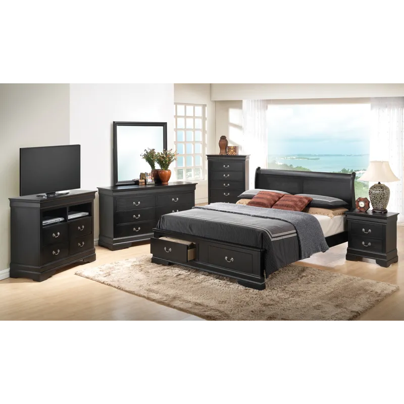 Louis Phillipe - G3150D-KSB2 King Storage Bed - Black