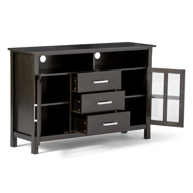 Kitchener - Tall TV Media Stand - Hickory Brown