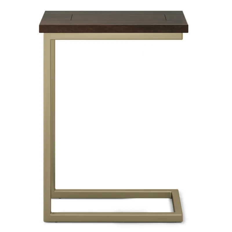 Skyler - C Side Table - Dark Brown / Gold
