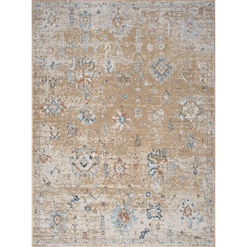 Noble - GC_GEN7008 Gold 2\' x 3\' Area Rug