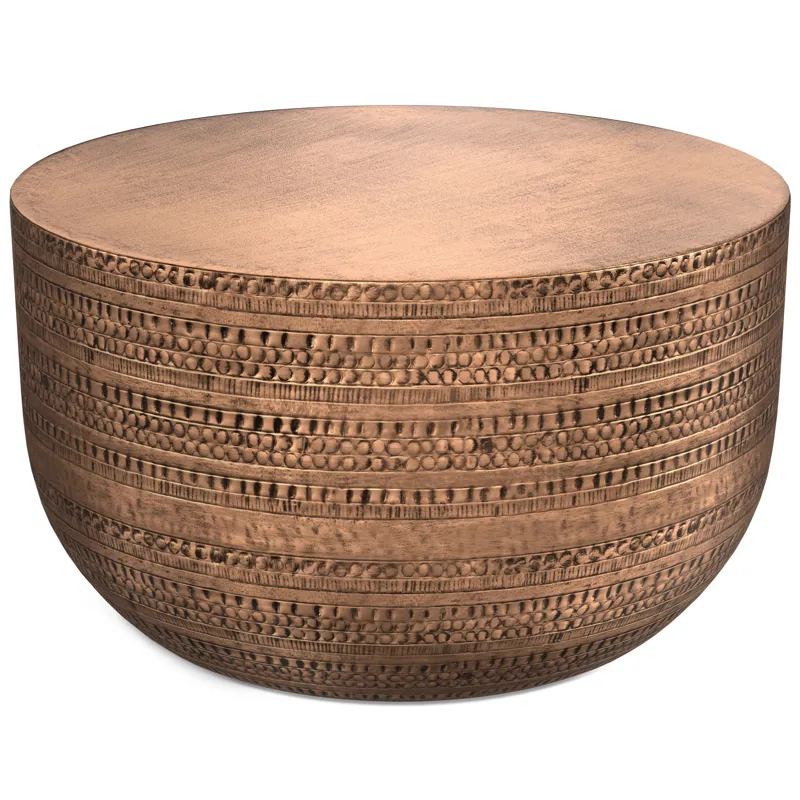 Johnsen - Metal Coffee Table - Antique Copper