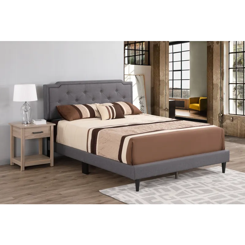 Deb - G1104-QB-UP Queen Bed (All in One Box) - Gray