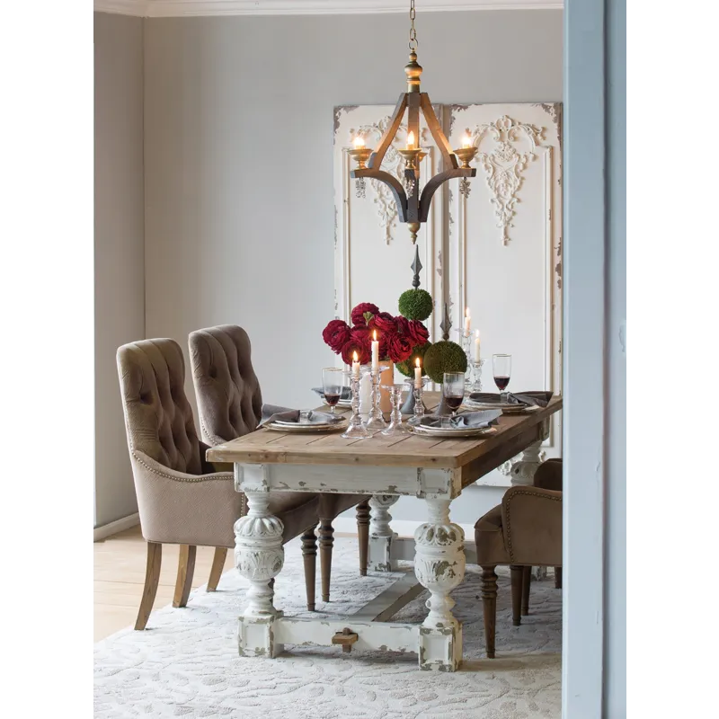 Alcott - Dining Table - Brown / Antique White