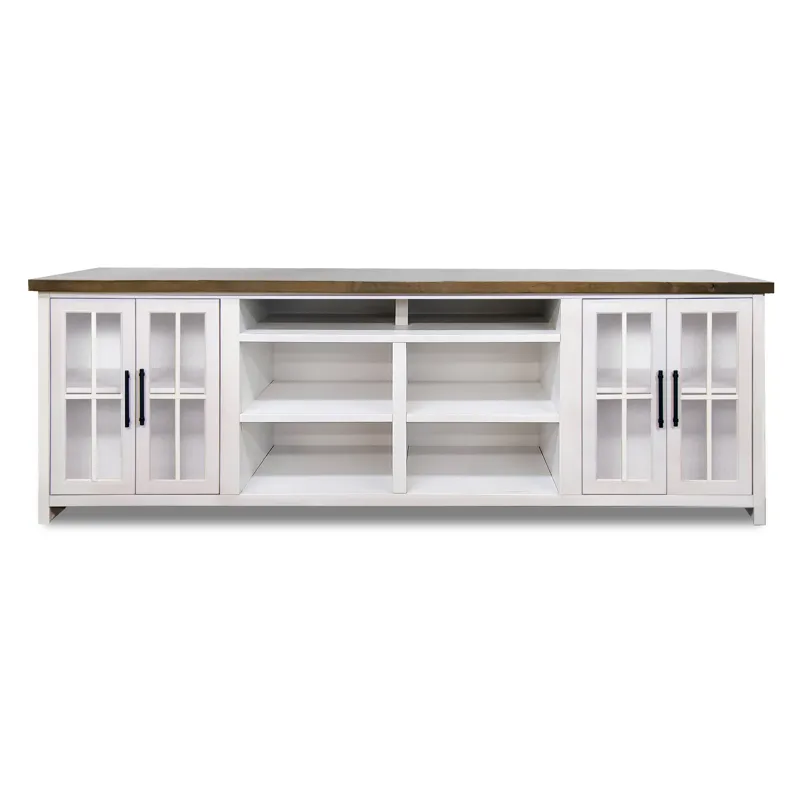 Hampton - 96" TV Stand - Jasmine Whitewash / Barnwood