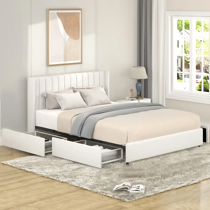 Unavailable: Anda - Queen Boucle Upholstered Platform Bed