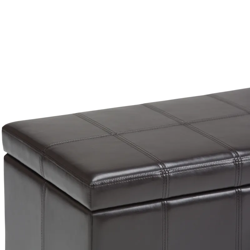 Amelia - Storage Ottoman Bench - Tanners Brown
