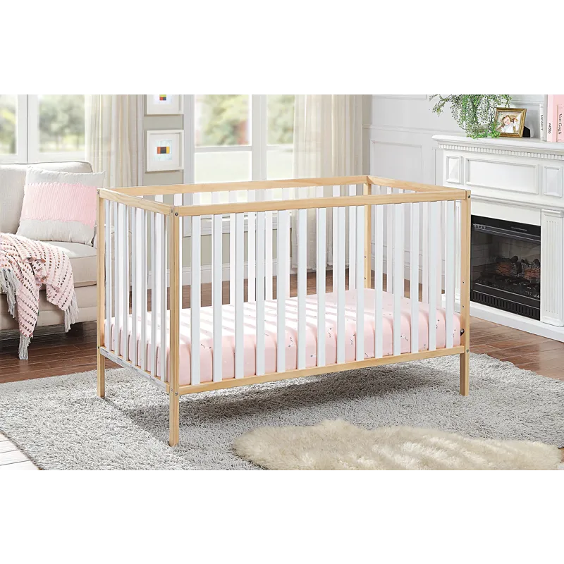 Deux - Remi 3-in-1 Convertible Island Crib - Natural/White