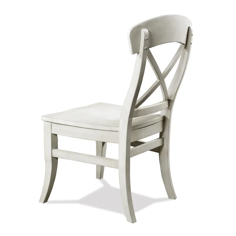 Harola - Cross-Back Dining Side Chairs In (Set of 2) - Smoky White