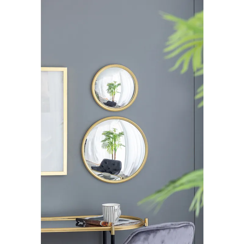Round Mirror, Circle Mirror With Iron Frame For Living Room Bedroom Vanity Entryway Hallway - Gold