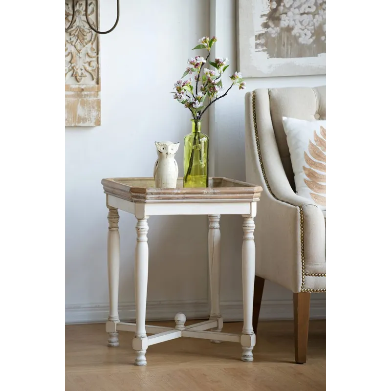 Square Alcott Side Table - White