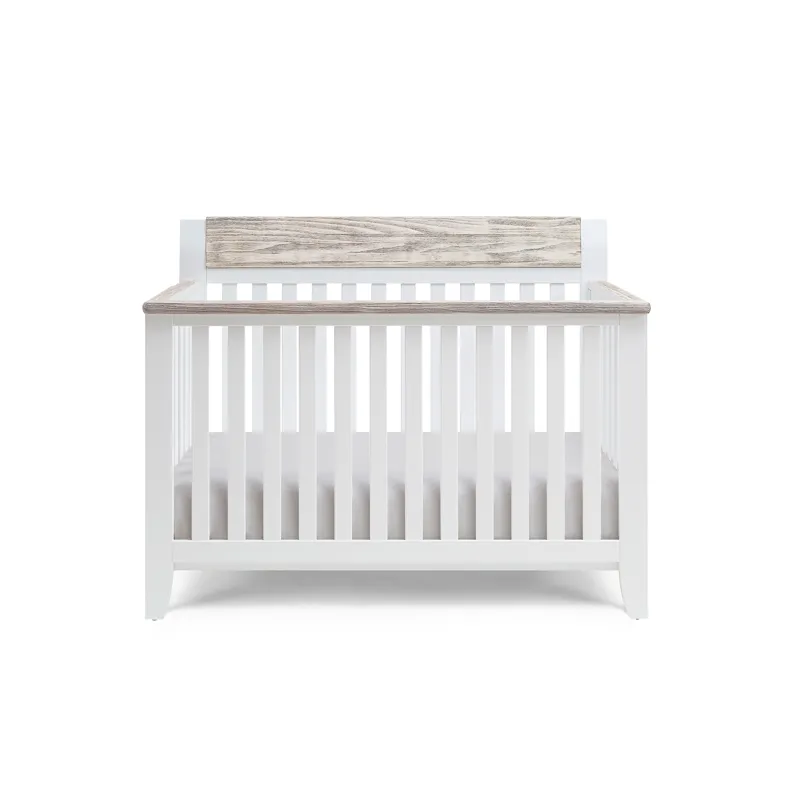Hayes - 4-in-1 Convertible Crib - White/Natural