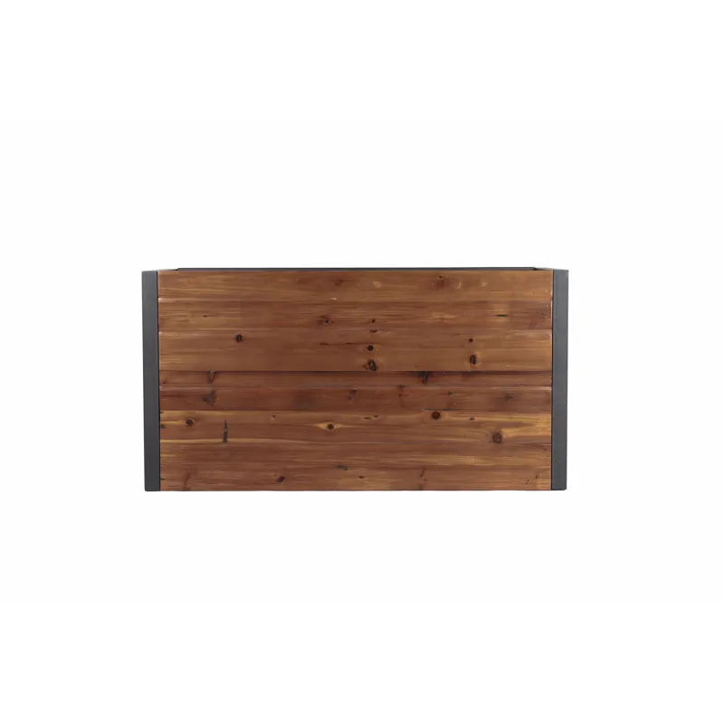 Console Coffee Table With Reclaimed Wood Finish, For Living Room - Natural