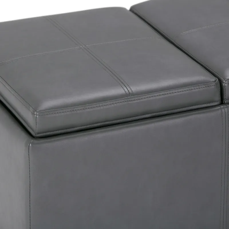 Avalon - Storage Ottoman - Stone Grey