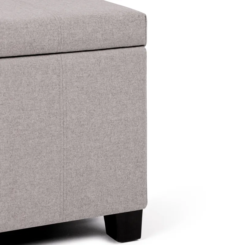 Dover - Storage Ottoman Bench - Cloud Grey