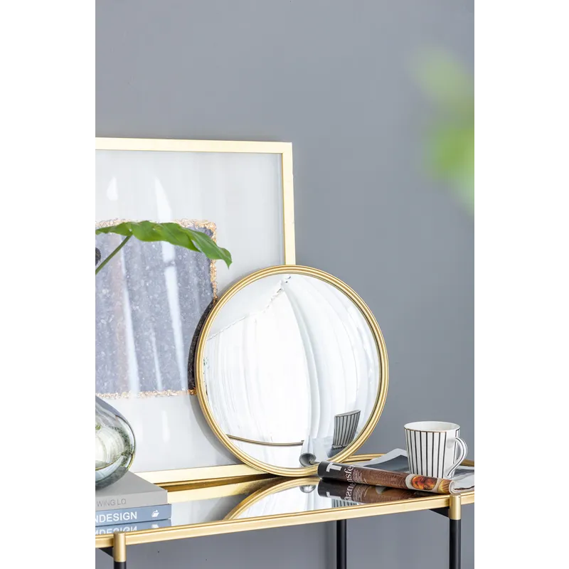 Round Mirror, Circle Mirror With Iron Frame For Living Room Bedroom Vanity, Entryway, Hallway - Gold