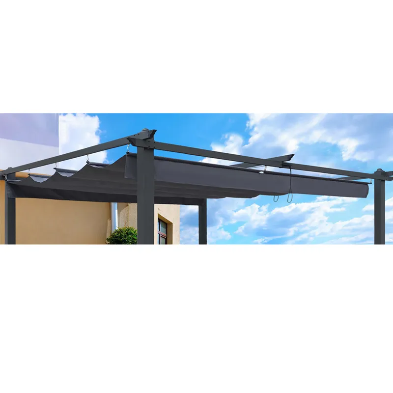 Replacement Canopy Top Cover Fabric For 13 x 10 Ft Outdoor Patio Retractable Pergola Sun-Shelter Can