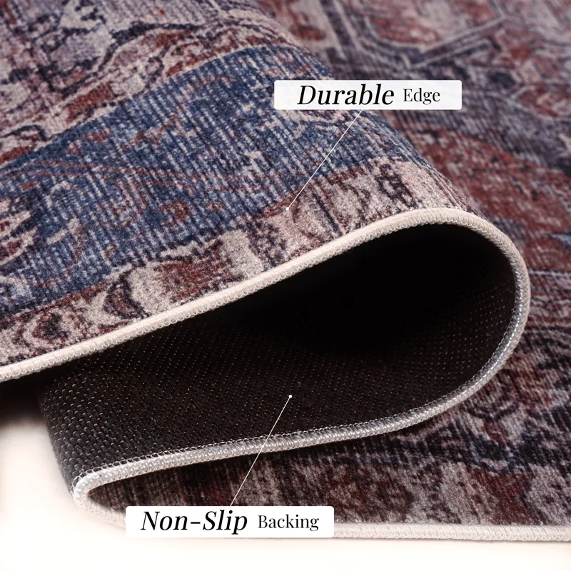 2\' x 3\' Washable Area Rugs, Low-Pile, Non-Slip, Non-Shedding, Foldable, Kid & Pet Friendly Area Ru