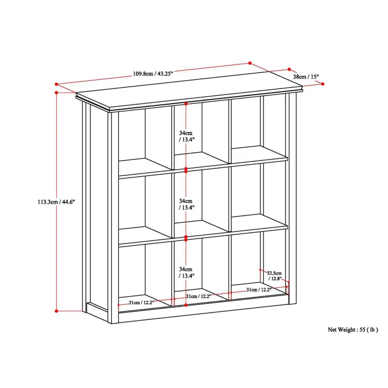 Artisan - 9 Cube Bookcase and Storage Unit - White