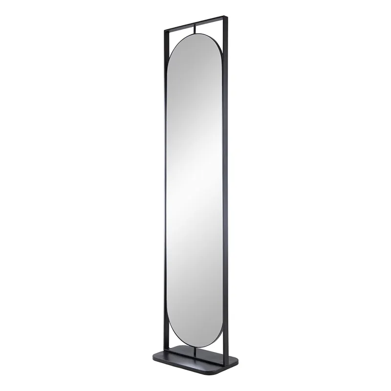 Full Length Standing Mirror, 360° Swivel Floor Mirror For Bedroom Living Room Vanity Entryway - Blac