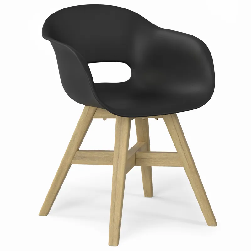 Kona - Outdoor Dining Chair in Plastic (Set of 2) - Black