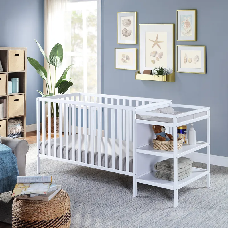 Palmer - 3-in-1 Convertible Crib / Changer Combo - White