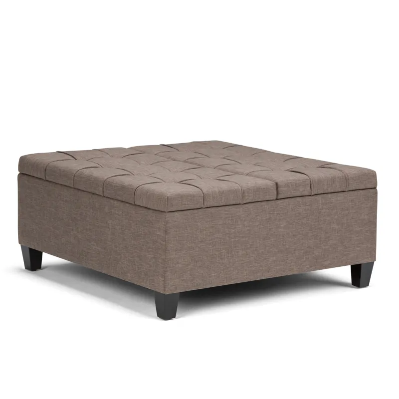 Harrison - Coffee Table Storage Ottoman - Fawn Brown