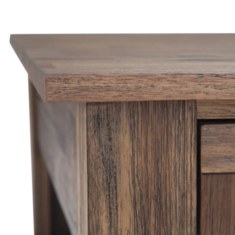Monroe - Square Coffee Table - Rustic Natural Aged Brown