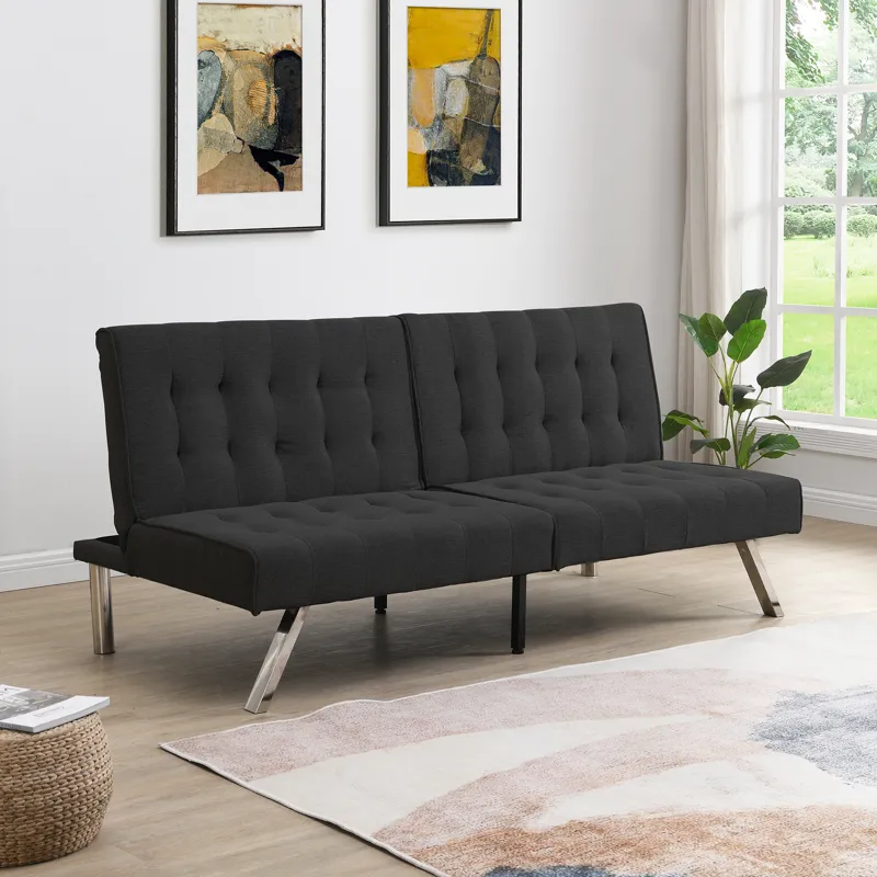 Futon Sofa Bed - Black