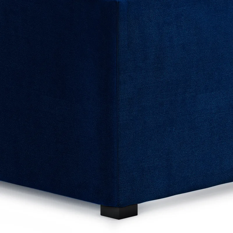 Avalon - Square Coffee Table Storage Ottoman - Blue
