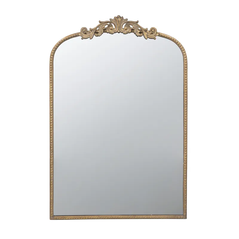 Arch Mirror, Baroque Inspired Wall Decor For Bathroom Bedroom Living Room - Gold