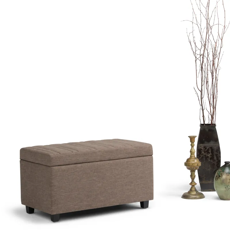 Darcy - Storage Ottoman Bench - Fawn Brown