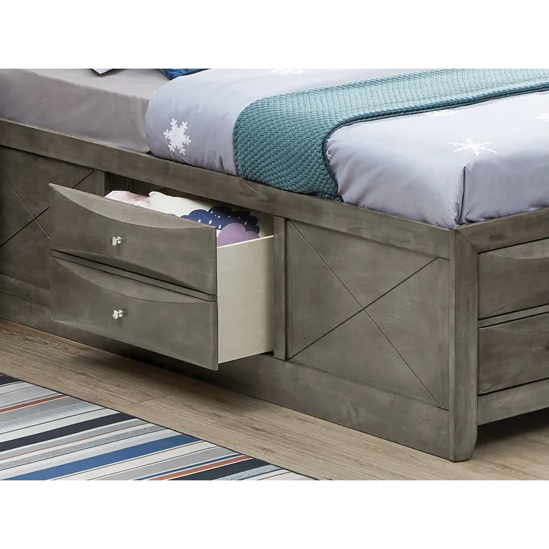 Marilla - G1505G-TSB3 Twin Storage Bed - Gray