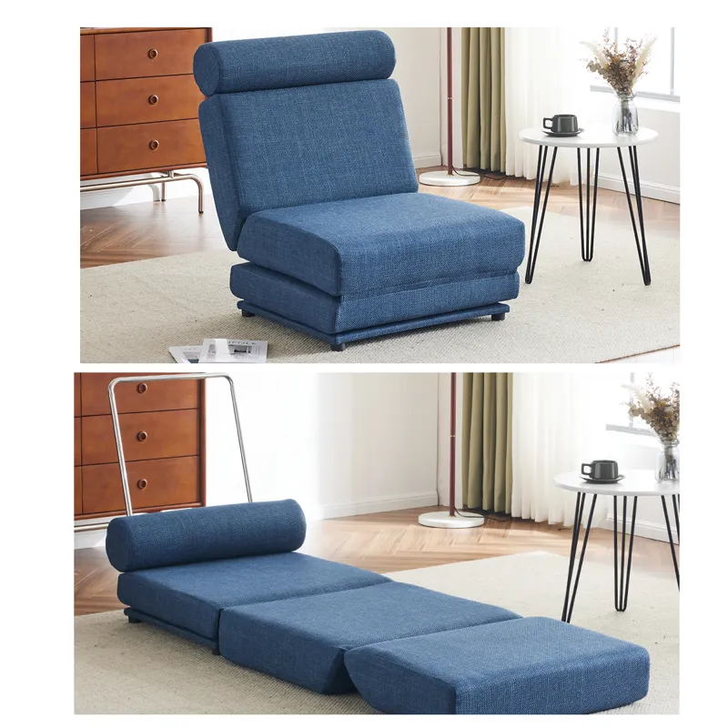 Single Sofa Chair Foldable Single Sofa Bed With Pillow, Portable Foldable Sofa Bed, Leisure Sofa Cha