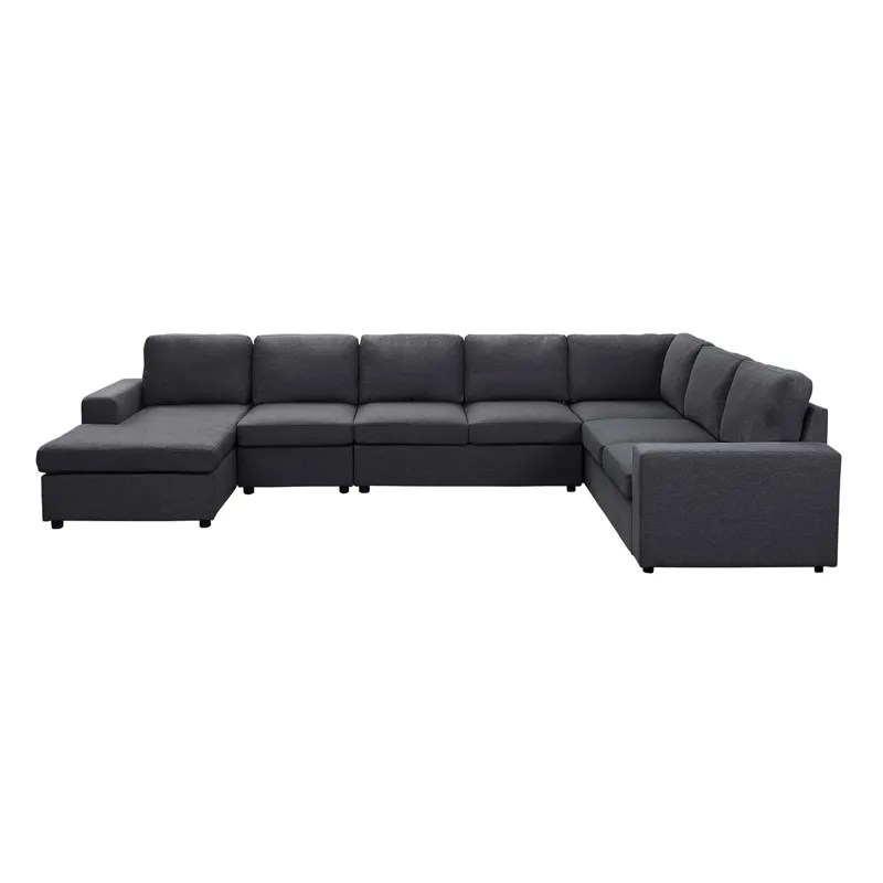 Hayden - Modular Sectional Sofa With Reversible Chaise - Dark Gray Linen