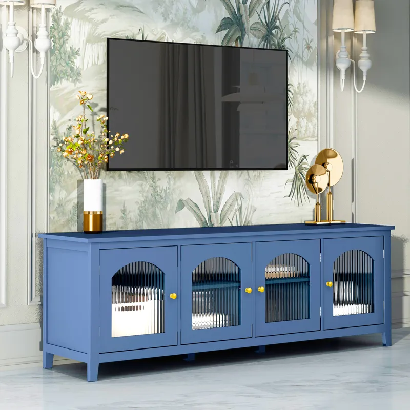 StylishTVcabinet Entertainment CenterTV Stand, TVconsoletable, Media Console, Solidwood Frame, Chang