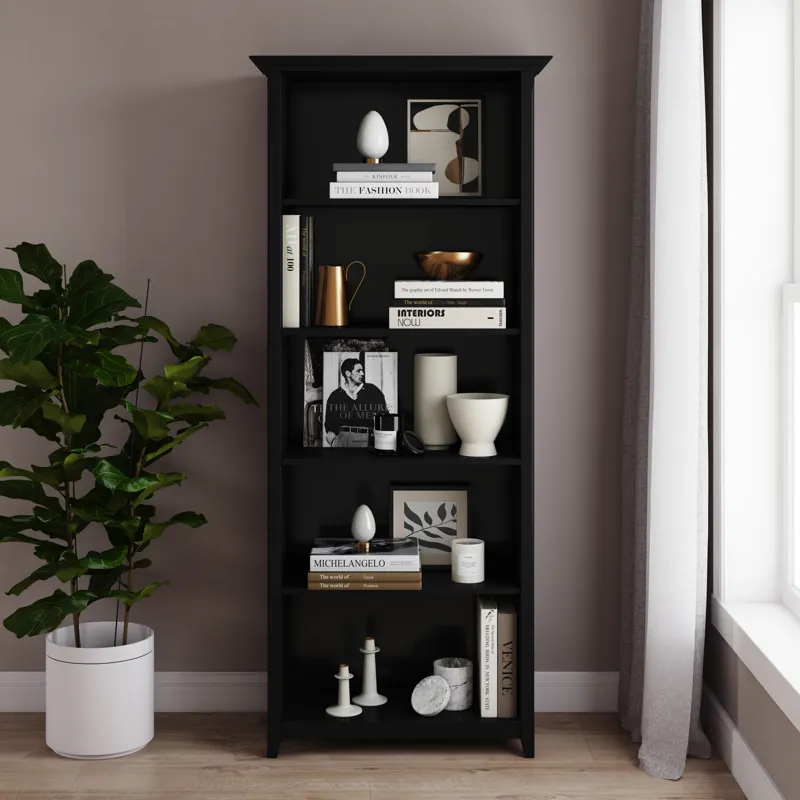 Amherst - 5 Shelf Bookcase - Black
