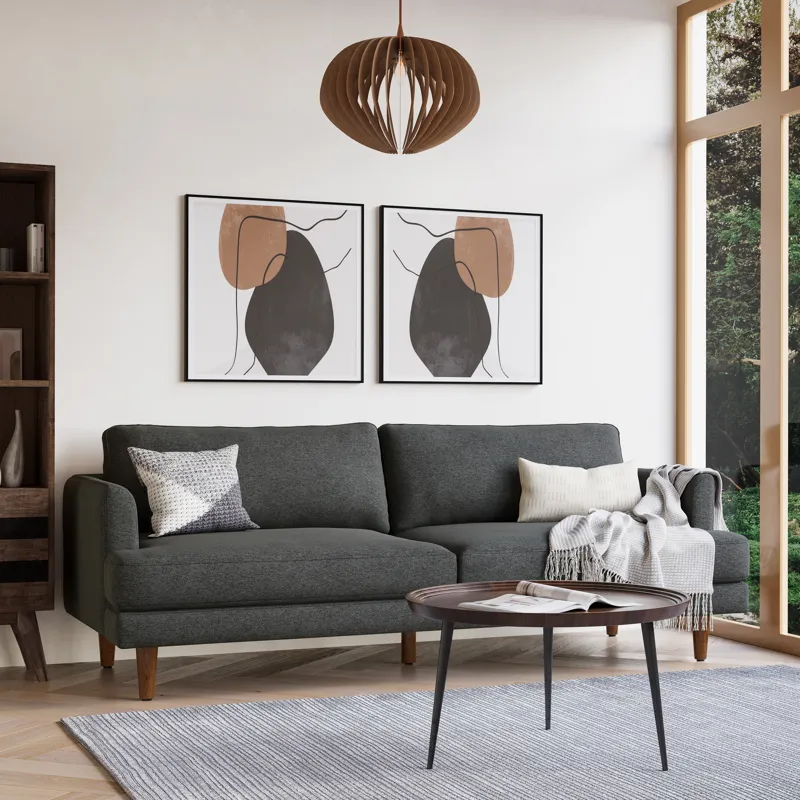 Livingston - 76\" Sofa - Charcoal Grey